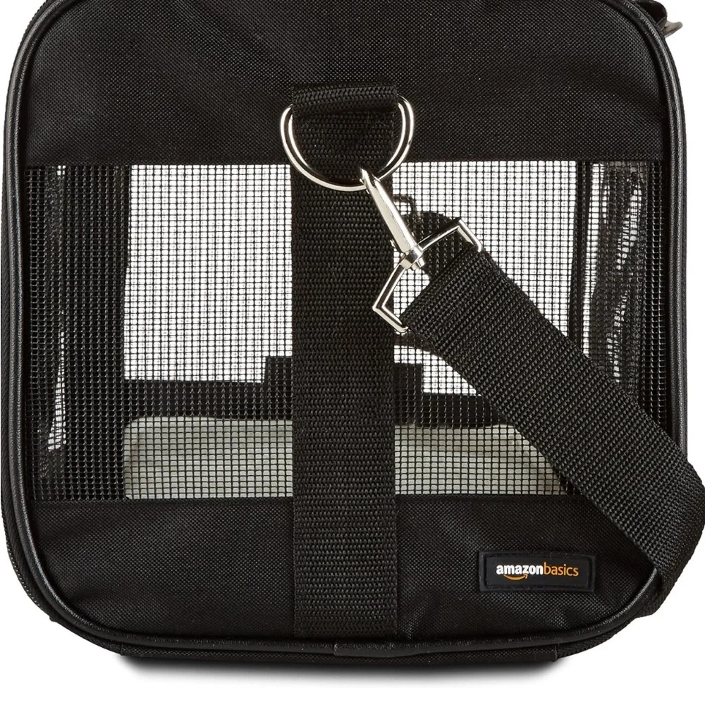 Amazon Basics Soft-Sided Mesh Pet Travel Carrier for Dog, Cat, Medium